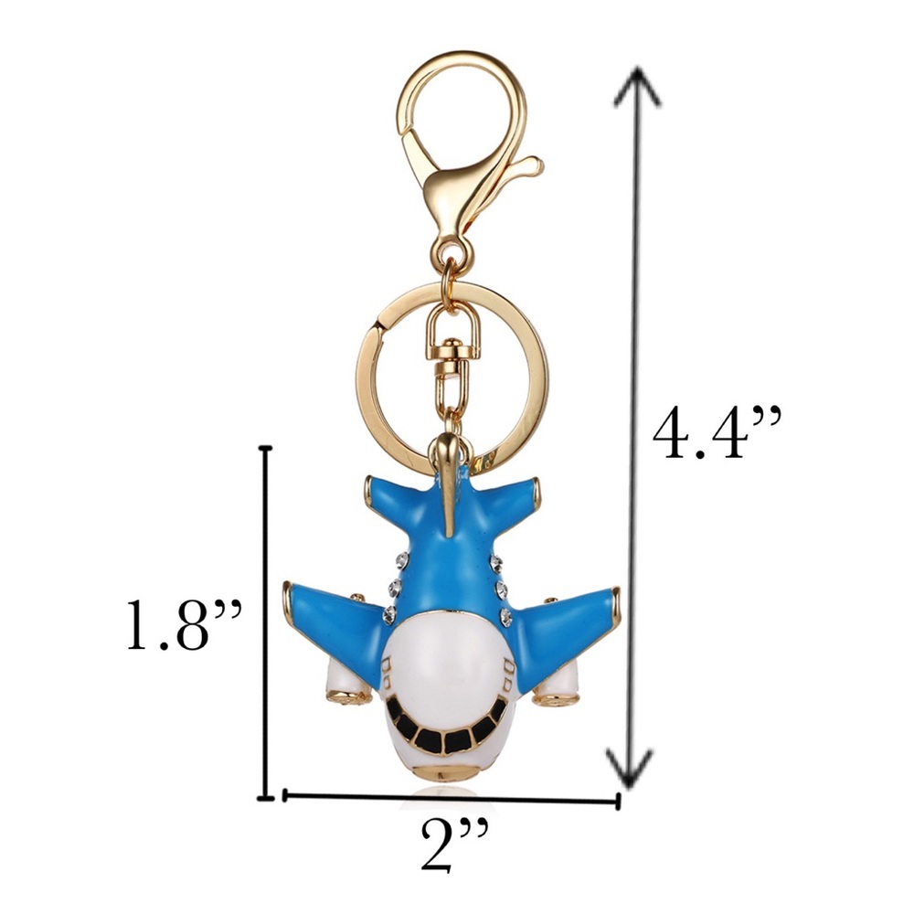 Beautiful Red and White Crystal Airplane Keychain Charm - Picture 16 of 16